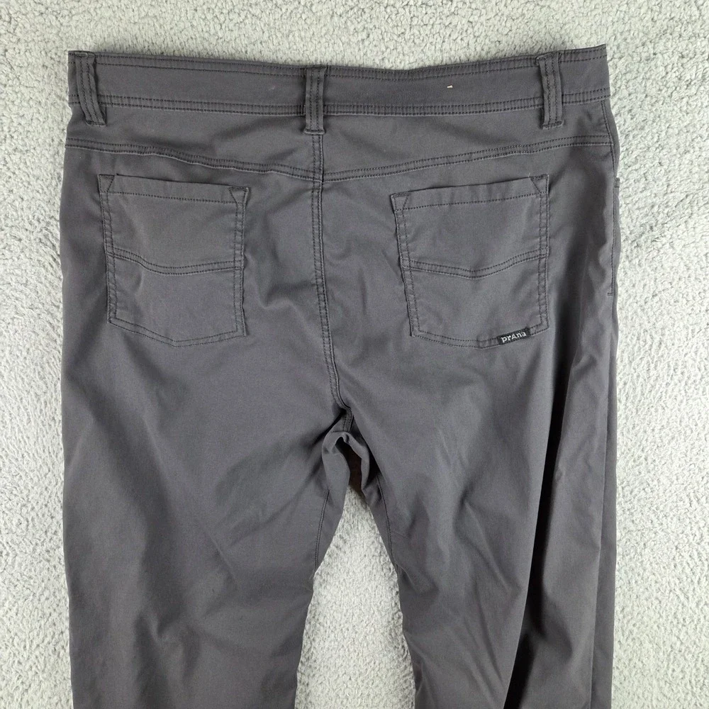 Prana Pants Mens 38x32‎ (36x30) Gray Brion Hiking Outdoor Stretch Slim Fit